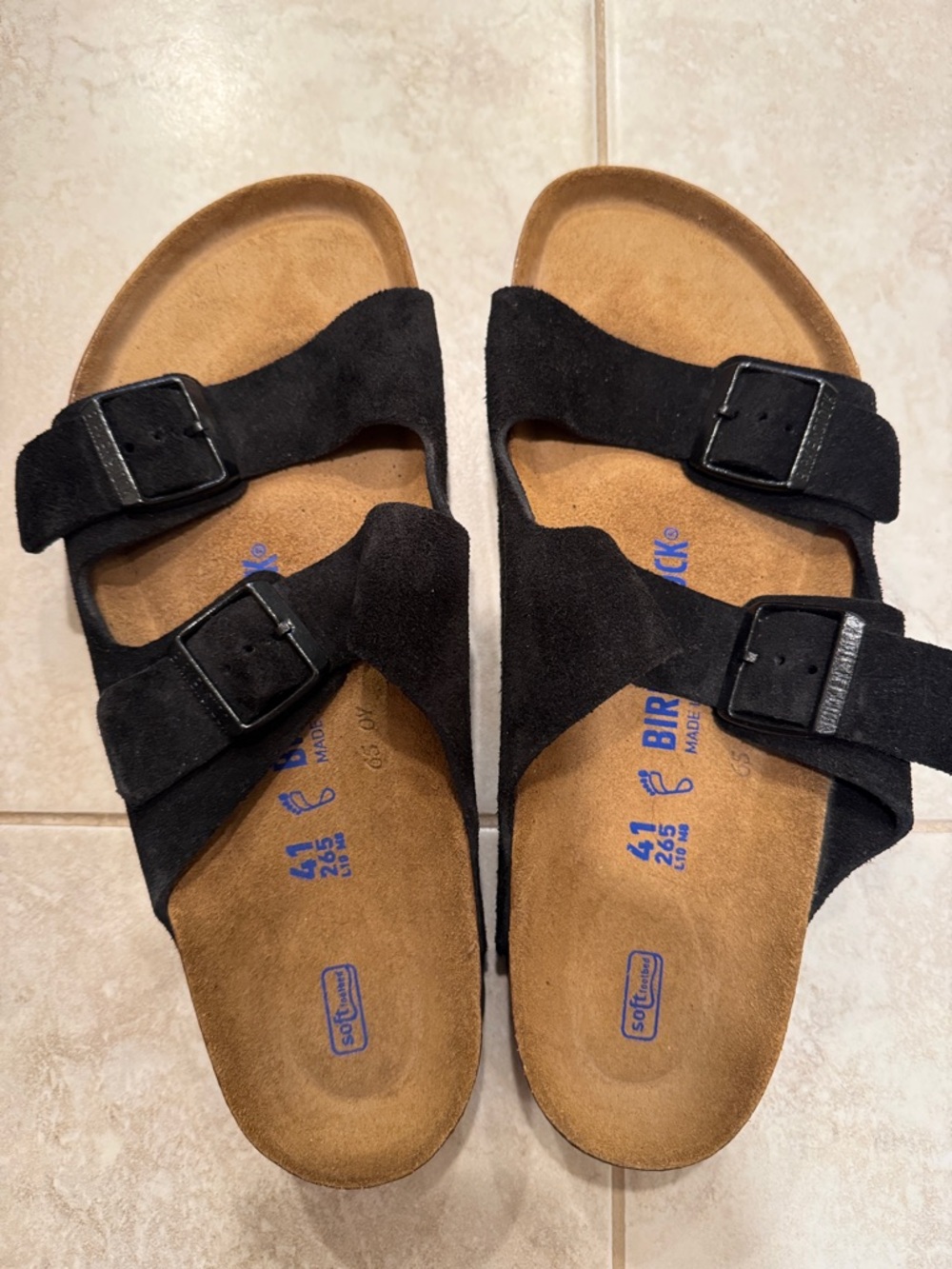 Birkenstock Arizona Soft Footbed - black - size 10